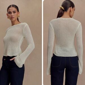 NWT Meshki Isabella Long Sleeve knit top, XXS